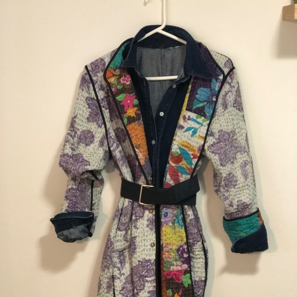 Dark Denim Midi Button Front Long Sleeve Cabincore Classic Lauren-esque Medium - Picture 6 of 6